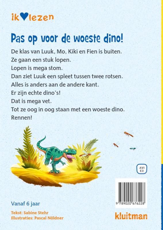 Achterkant van Pas op voor de woeste dino!