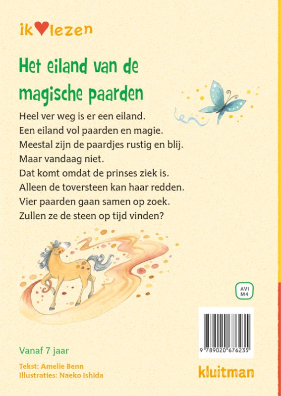 Achterkant van Het eiland van de magische paarden
