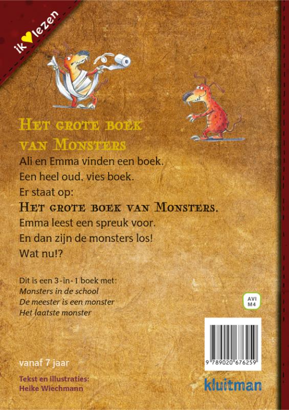 Achterkant van Het grote boek van monsters