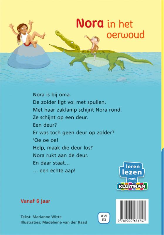 Achterkant van Nora in het oerwoud