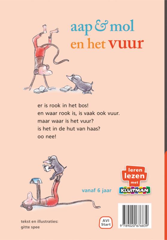Achterkant van aap & mol en het vuur