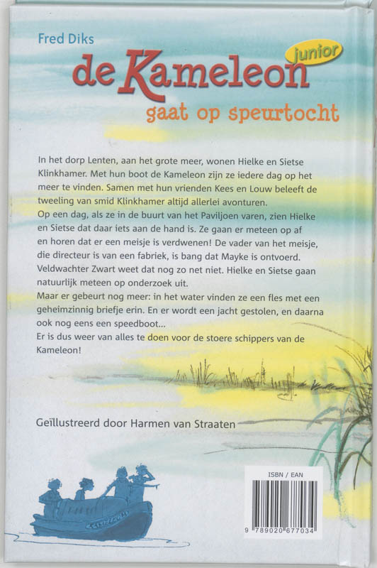 Achterkant van De Kameleon gaat op speurtocht