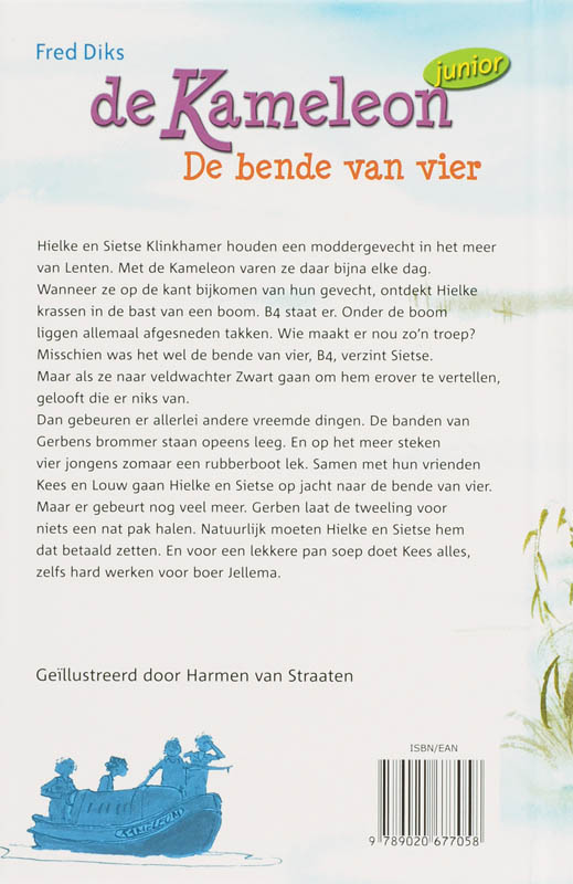 Achterkant van de bende van vier