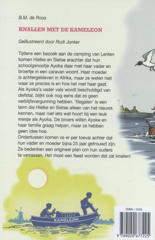 Achterkant van Knallen met de Kameleon