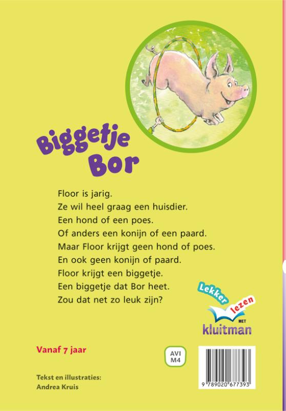 Achterkant van Biggetje Bor