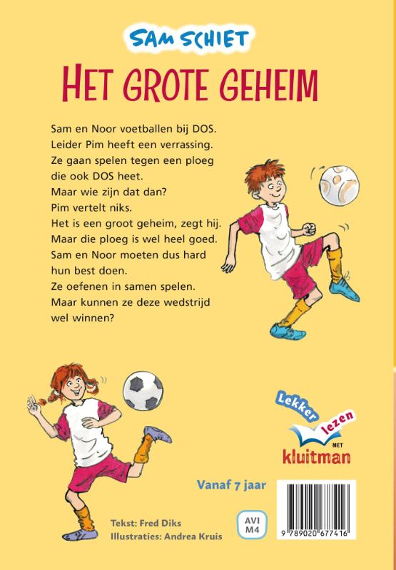 Achterkant van Sam schiet. Het grote geheim