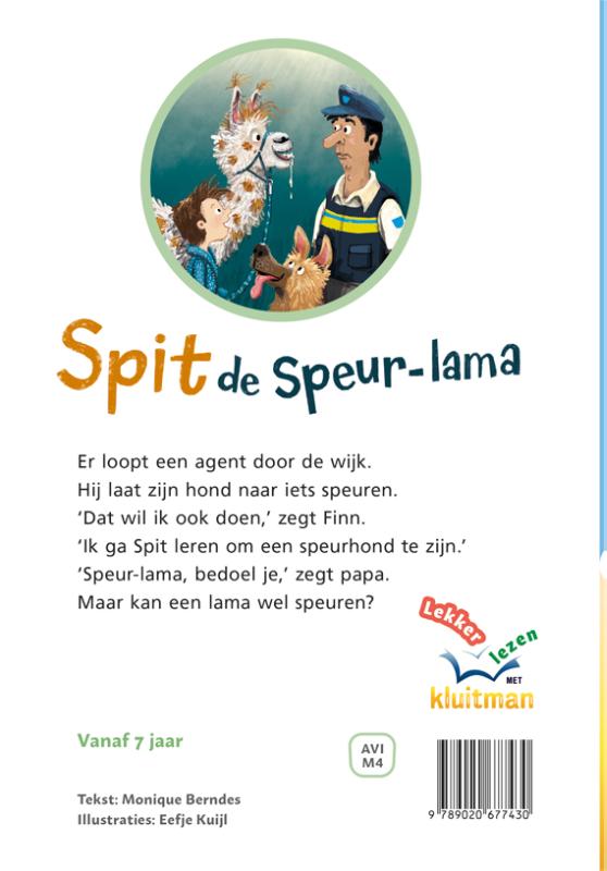 Achterkant van Spit de speur-lama