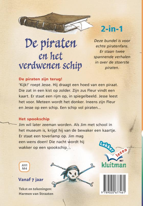 Achterkant van De piraten en het verdwenen schip