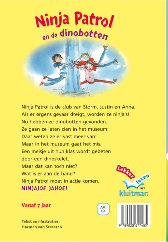 Achterkant van Ninja Patrol en de dinobotten