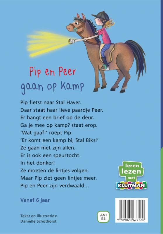 Achterkant van Pip en Peer gaan op kamp