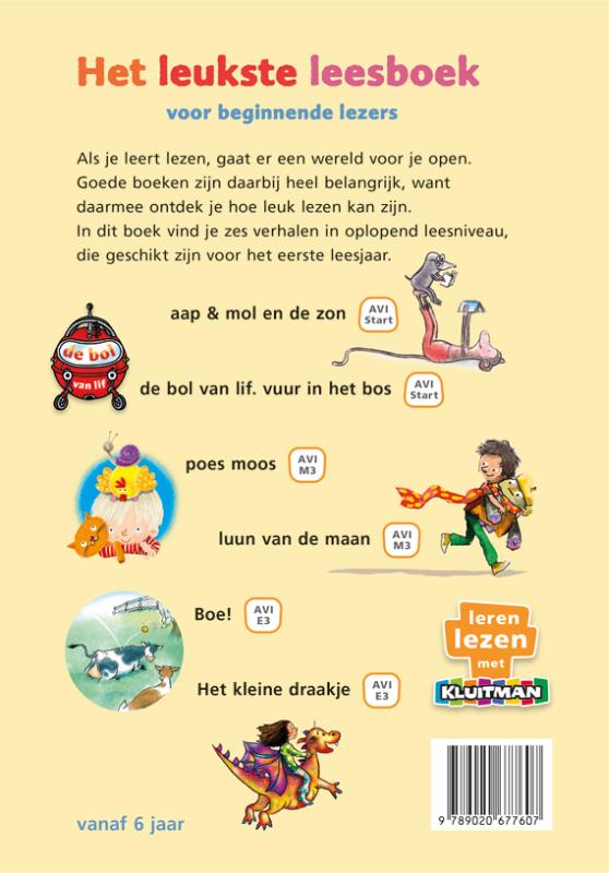 Achterkant van Het leukste leesboek voor beginnende lezers