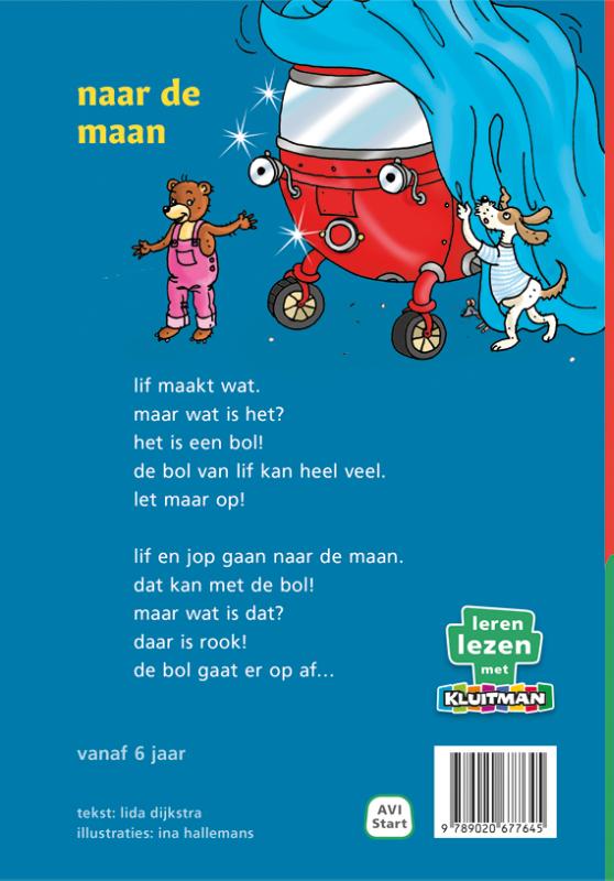 Achterkant van de bol van lif. naar de maan
