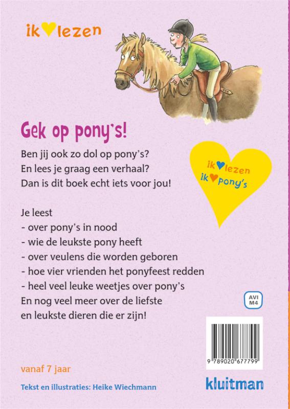 Achterkant van Gek op pony's! 7 leuke verhalen