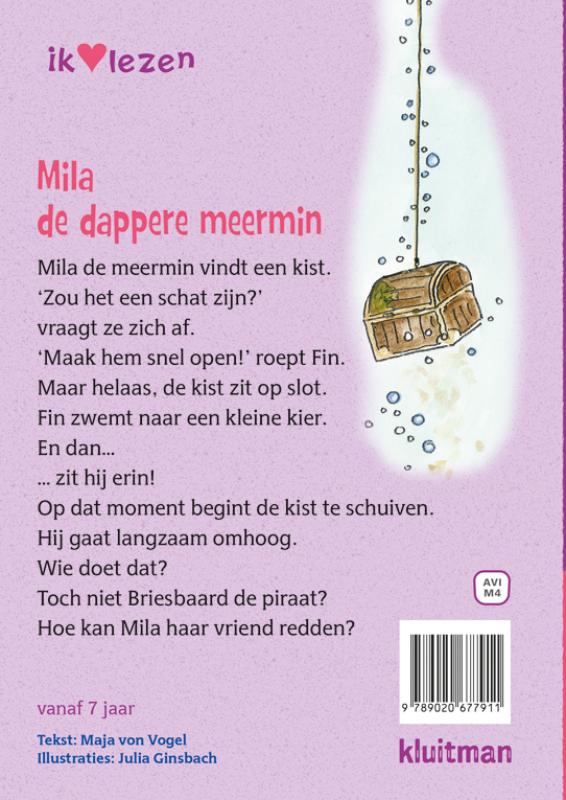 Achterkant van Mila de dappere meermin