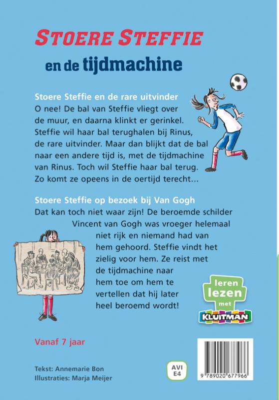 Achterkant van Stoere Steffie en de tijdmachine