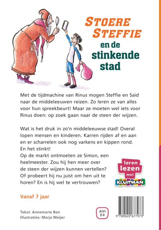 Achterkant van Stoere Steffie en de stinkende stad