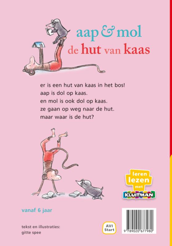 Achterkant van aap & mol. de hut van kaas