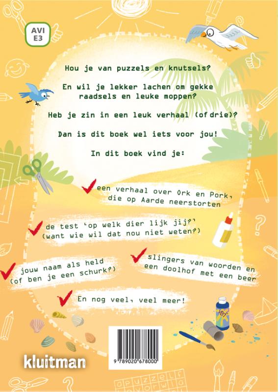 Achterkant van Het grote Kluitman AVI-doeboek
