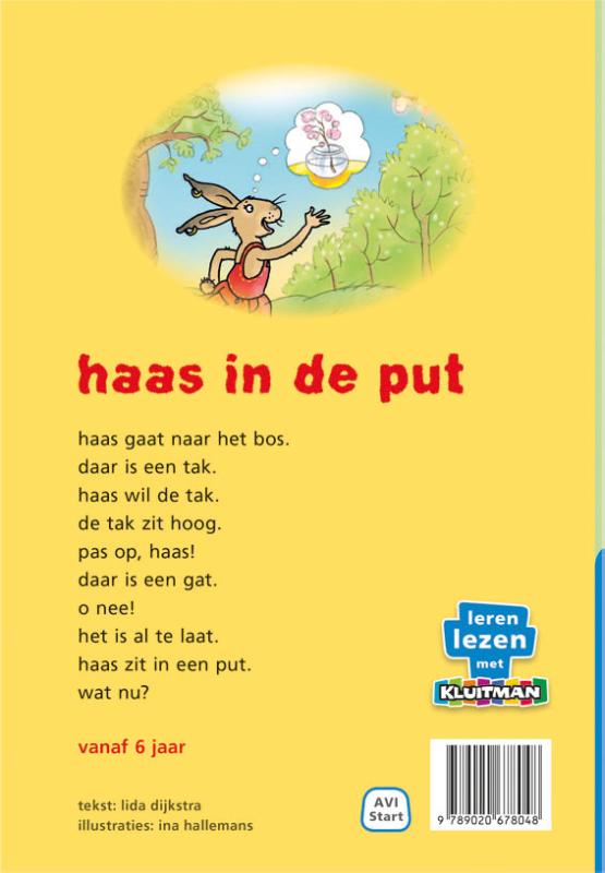 Achterkant van Haas in de put