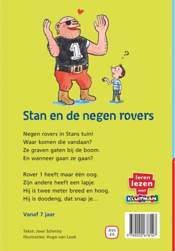 Achterkant van Stan en de negen rovers