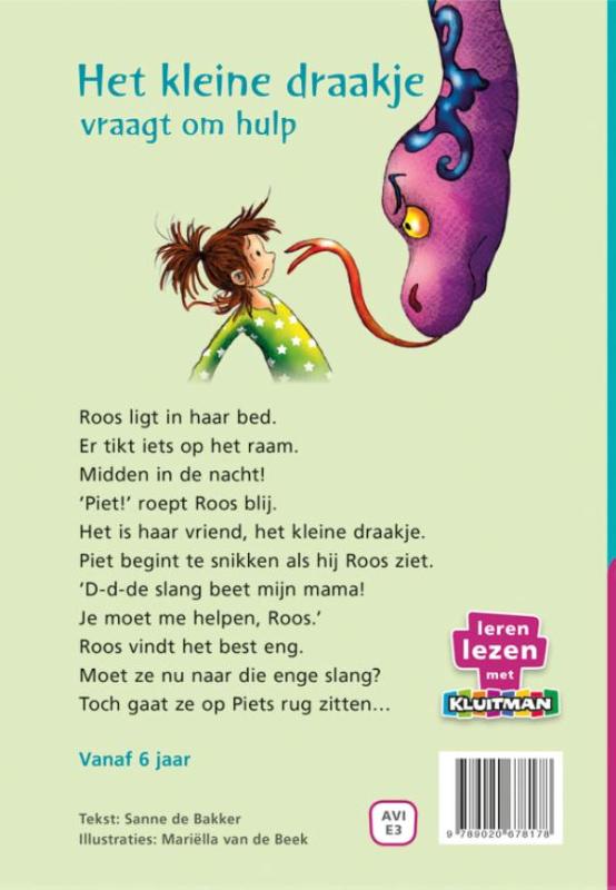 Achterkant van Het kleine draakje vraagt om hulp