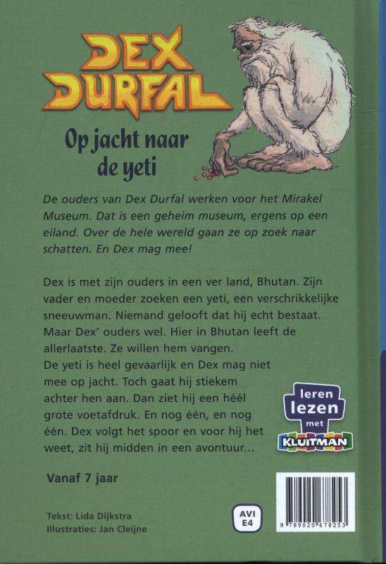 Achterkant van Op jacht naar de yeti