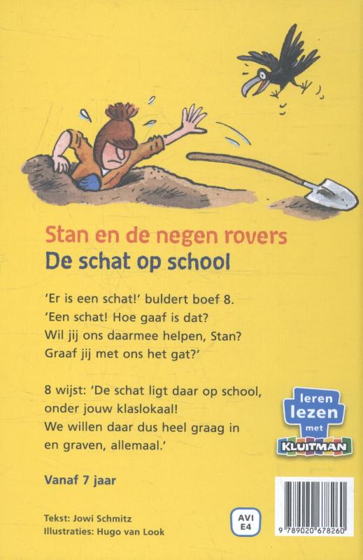 Achterkant van De schat op school