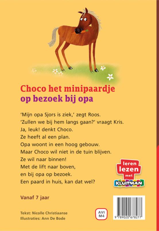 Achterkant van Choco op bezoek bij opa