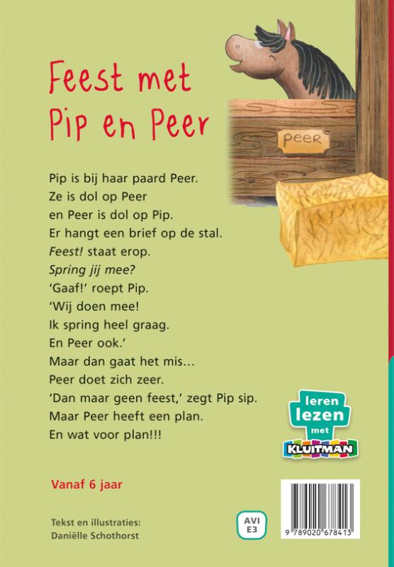 Achterkant van Feest met Pip en Peer