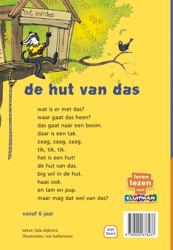 Achterkant van De hut van das
