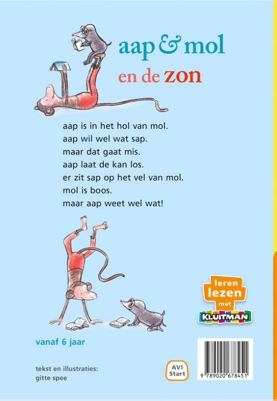 Achterkant van aap & mol en de zon