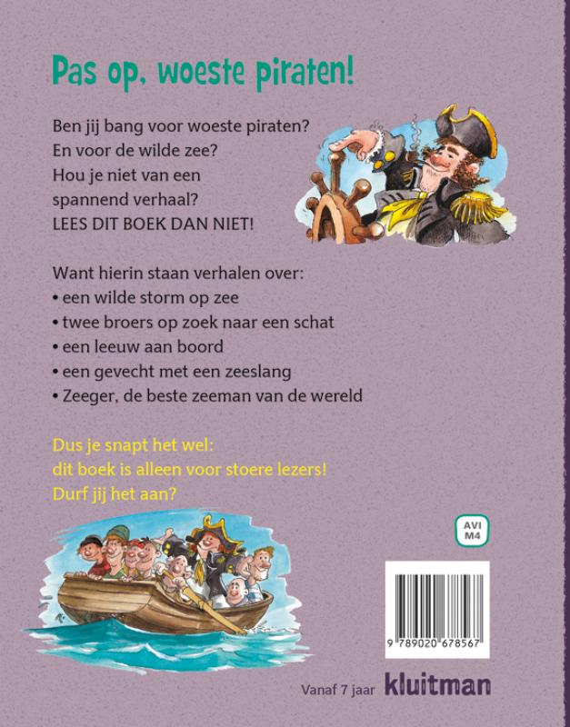 Achterkant van Pas op, woeste piraten!