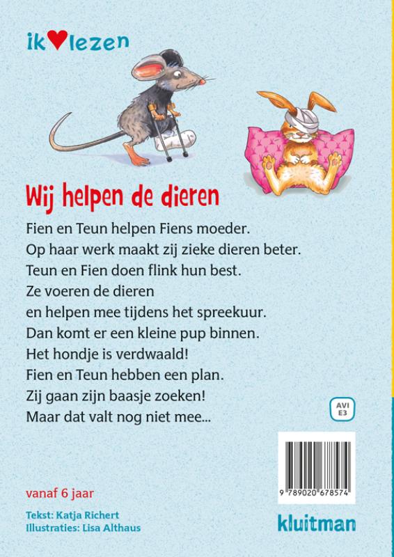 Achterkant van Wij helpen de dieren