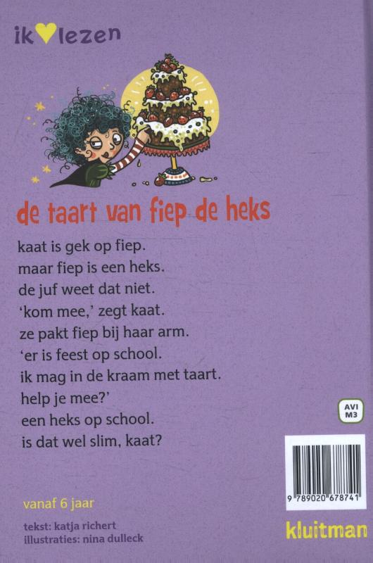Achterkant van De taart van fiep de heks