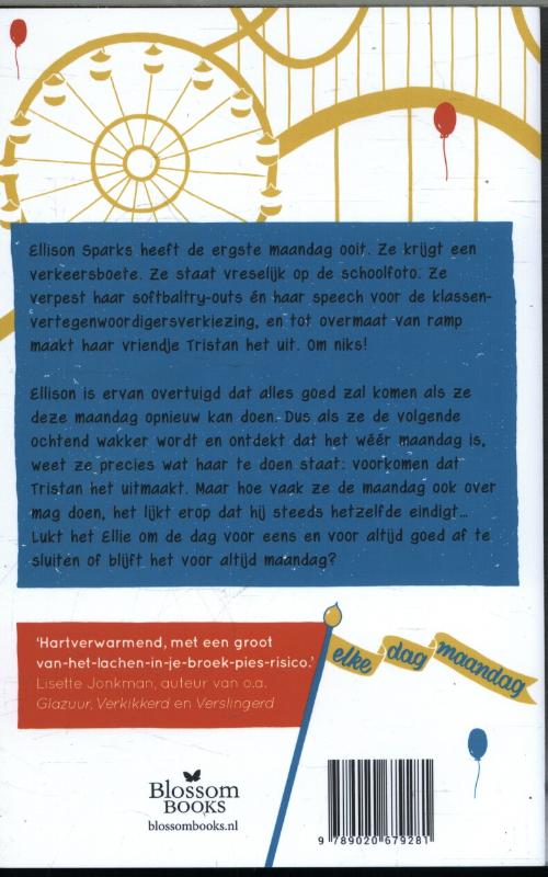 Achterkant van Elke dag maandag