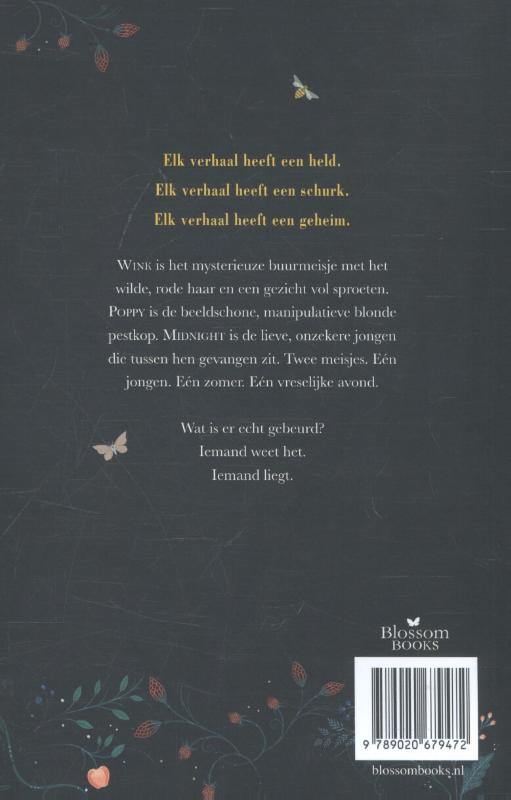 Achterkant van Wink, Poppy en Midnight