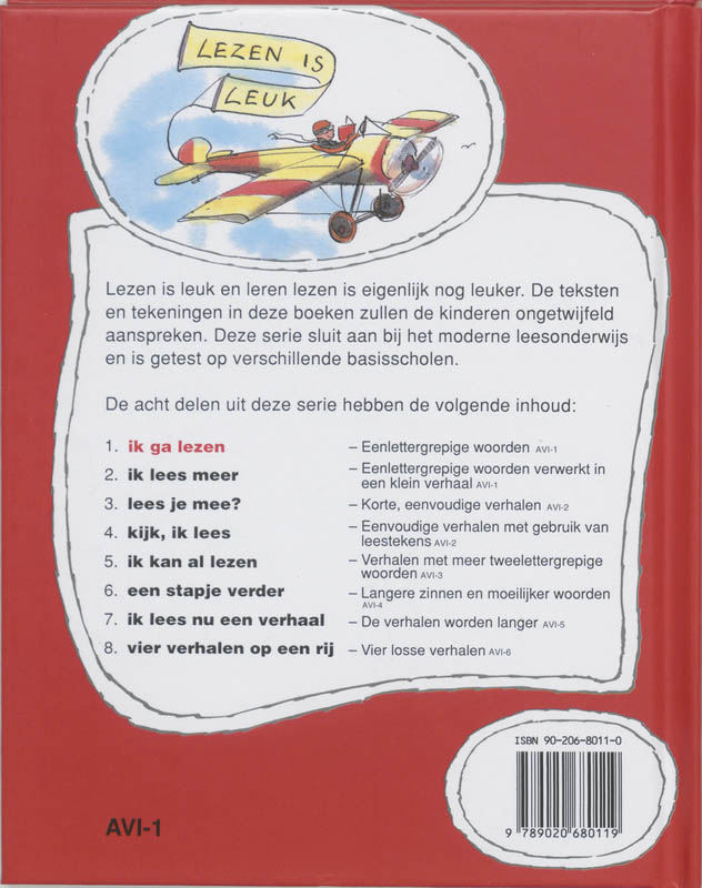Achterkant van Ik ga lezen