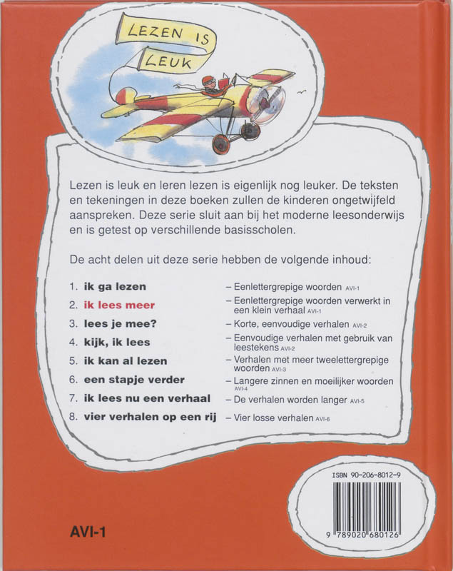 Achterkant van ik lees meer