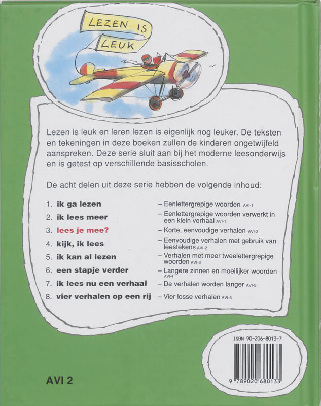 Achterkant van lees je mee