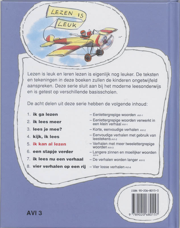 Achterkant van Ik kan al lezen