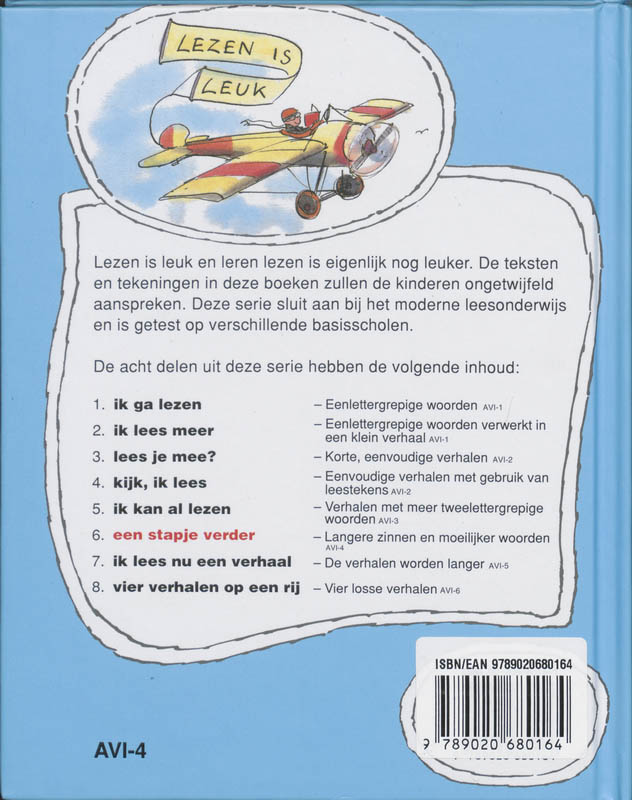 Achterkant van Een stapje verder