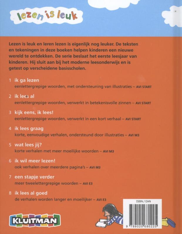 Achterkant van ik lees al