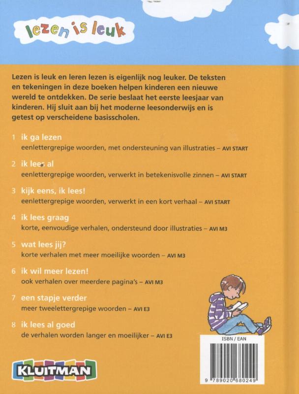 Achterkant van Ik lees graag