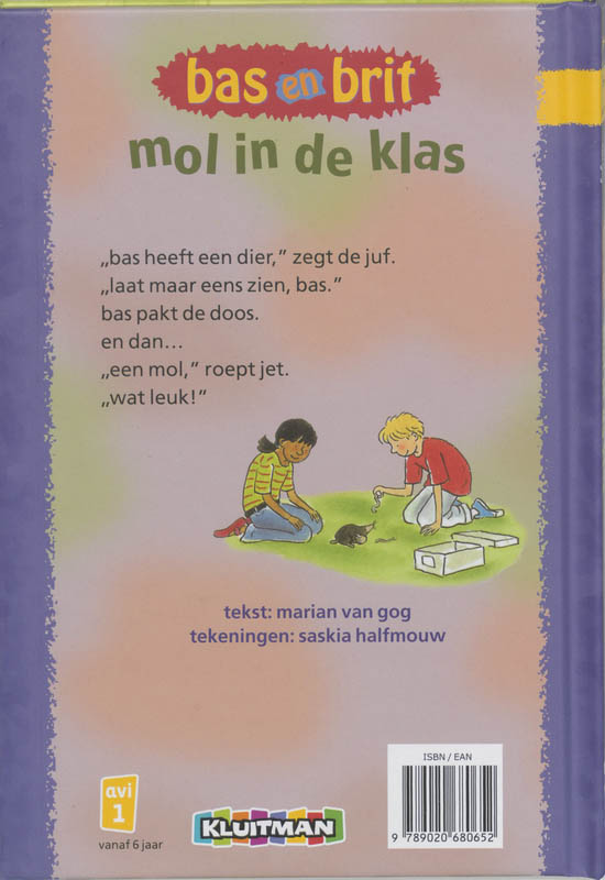Achterkant van Mol in de klas