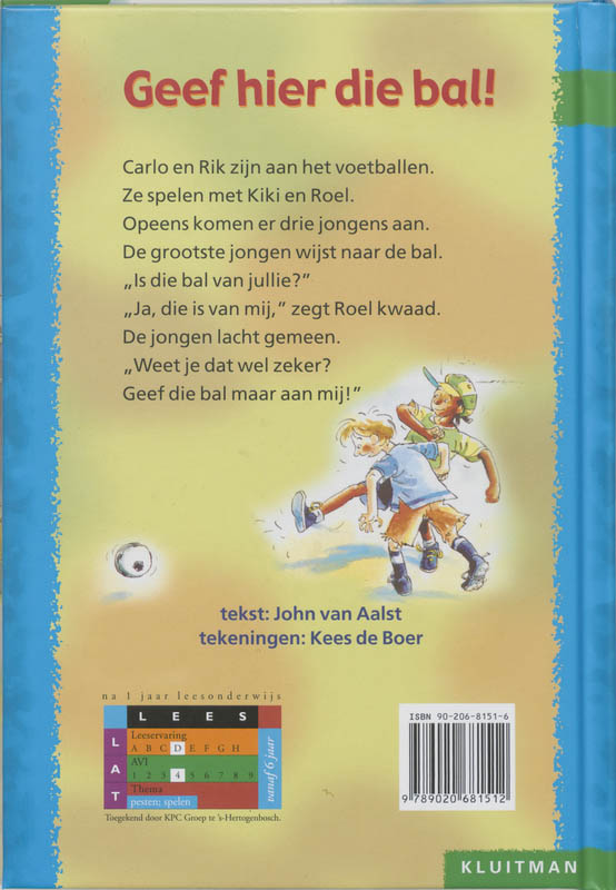 Achterkant van Geef hier die bal!