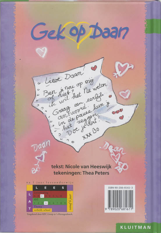 Achterkant van Gek op Daan
