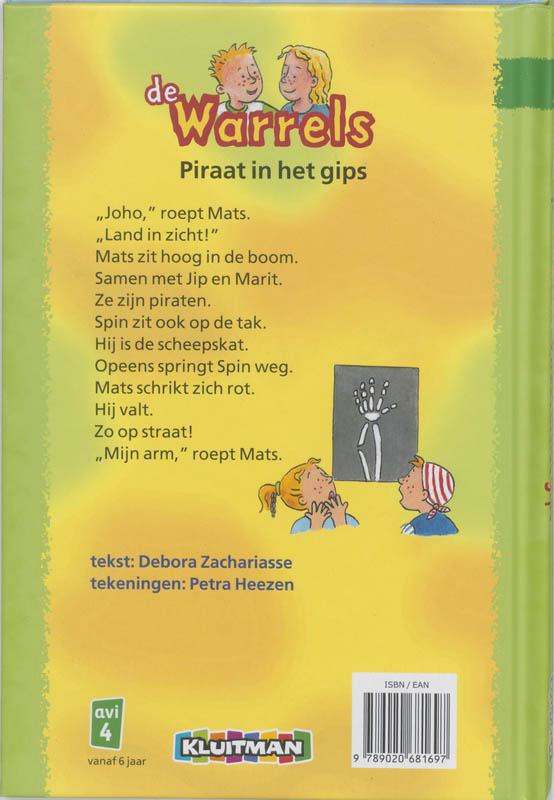 Achterkant van Piraat in het gips