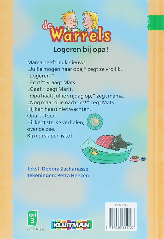 Achterkant van Logeren bij opa!