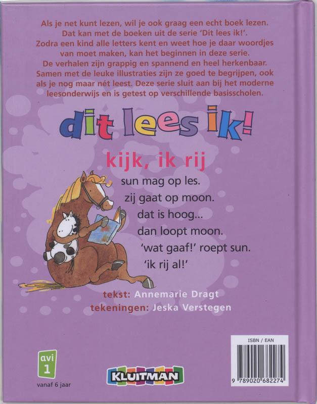Achterkant van Kijk, ik rij