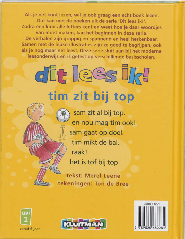 Achterkant van Tim zit bij top